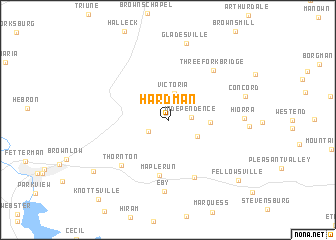 map of Hardman