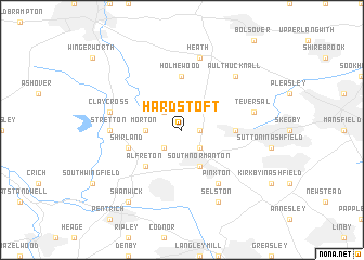 map of Hardstoft