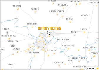 map of Hardy Acres