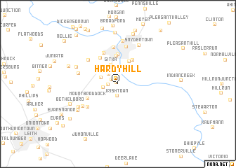 map of Hardy Hill