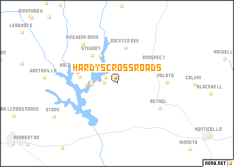 map of Hardys Crossroads