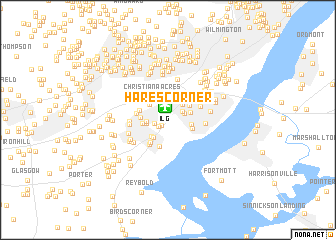 map of Hares Corner