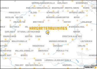 map of Hargarten-aux-Mines