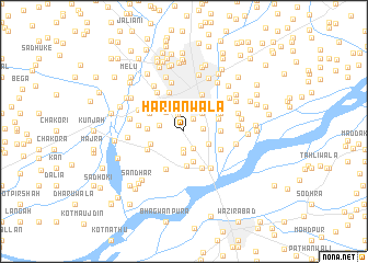 map of Hariānwāla