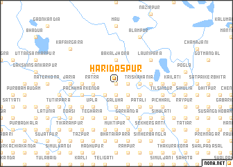 map of Haridāspur