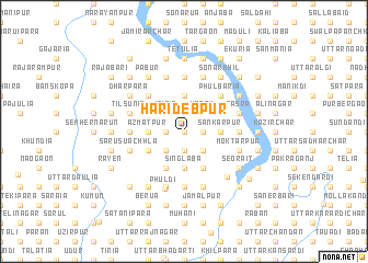 map of Haridebpur