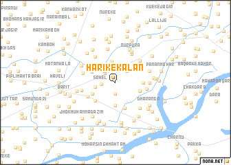 map of Harīke Kalān