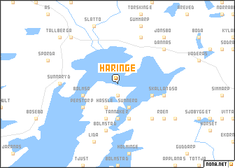 map of Håringe