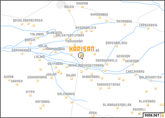 map of Harīsān