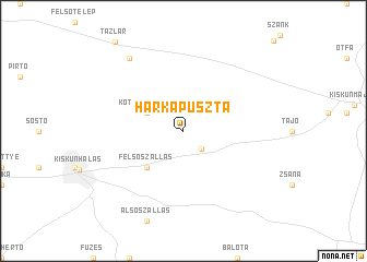 map of Harkapuszta