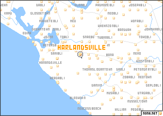 map of Harlandsville