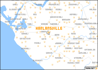 map of Harlansville