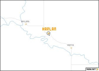 map of Harlan