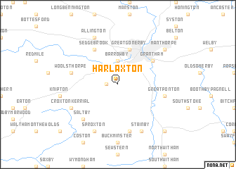 map of Harlaxton