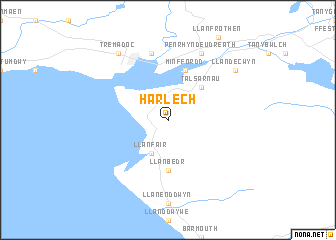 map of Harlech