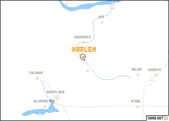 map of Harlem