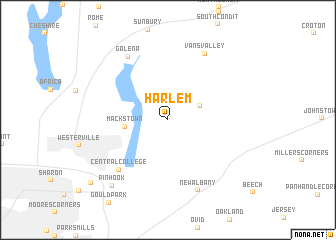 map of Harlem