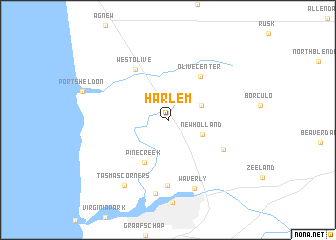 map of Harlem