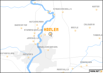 map of Harlem