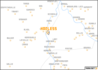 map of Harless