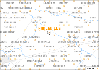 map of Harleville