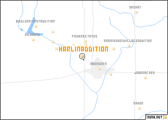 map of Harlin Addition