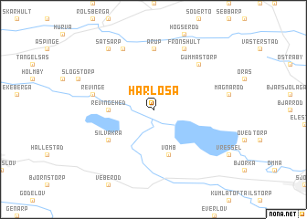 map of Harlösa