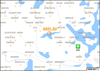 map of Härlöv