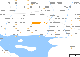 map of Ḩarmalah