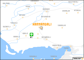 map of Harmandalı