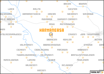 map of Hărmăneasa