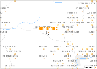 map of Harmanec