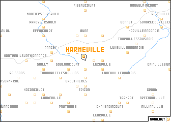 map of Harméville