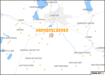map of Harmons Corner