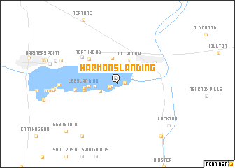 map of Harmons Landing