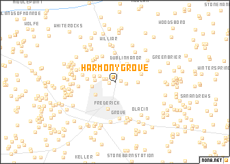 map of Harmony Grove