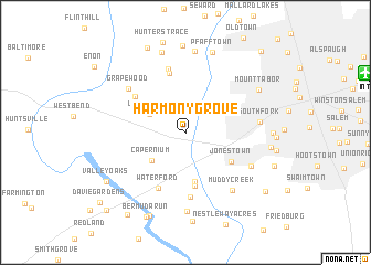 map of Harmony Grove