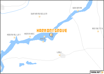 map of Harmony Grove