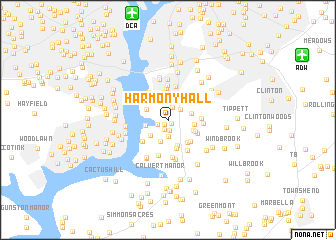 map of Harmony Hall