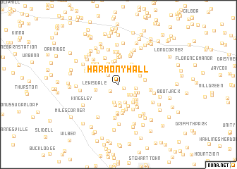 map of Harmony Hall