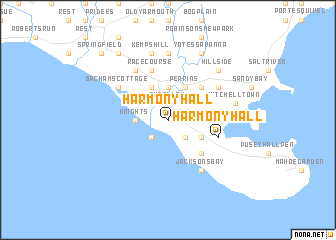 map of Harmony Hall