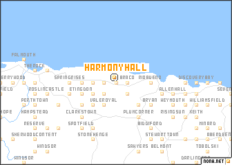 map of Harmony Hall