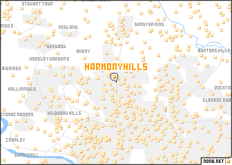 map of Harmony Hills