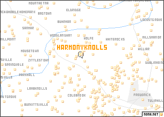 map of Harmony Knolls