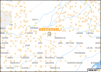 map of Harnānwāli