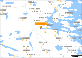 map of Harnäs