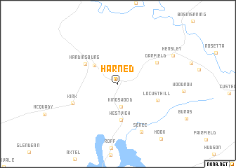 map of Harned
