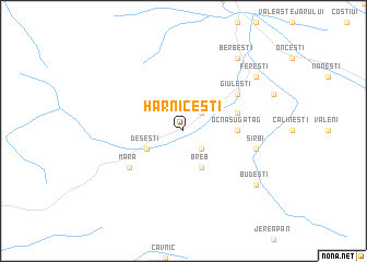 map of Hărniceşti