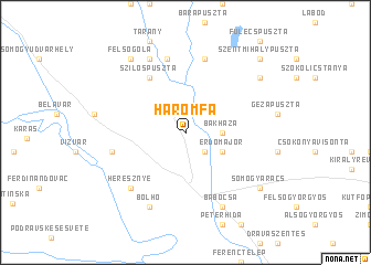map of Háromfa