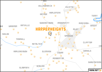 map of Harper Heights